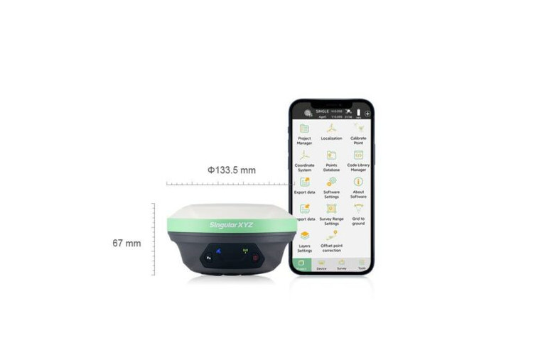 خرید جی پی اس ایستگاهی مولتی فرکانس SINGULAR سری XYZ X1 PRO با کنترلر و ژالون