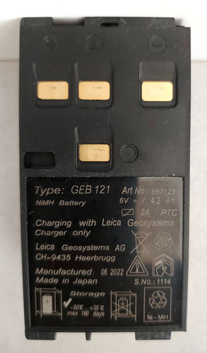 خرید باتری اصلی توتال استیشن لایکا مدل GEB121 | Leica GEB 121 Battery