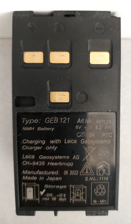 خرید باتری اصلی توتال استیشن لایکا مدل GEB121 | Leica GEB 121 Battery