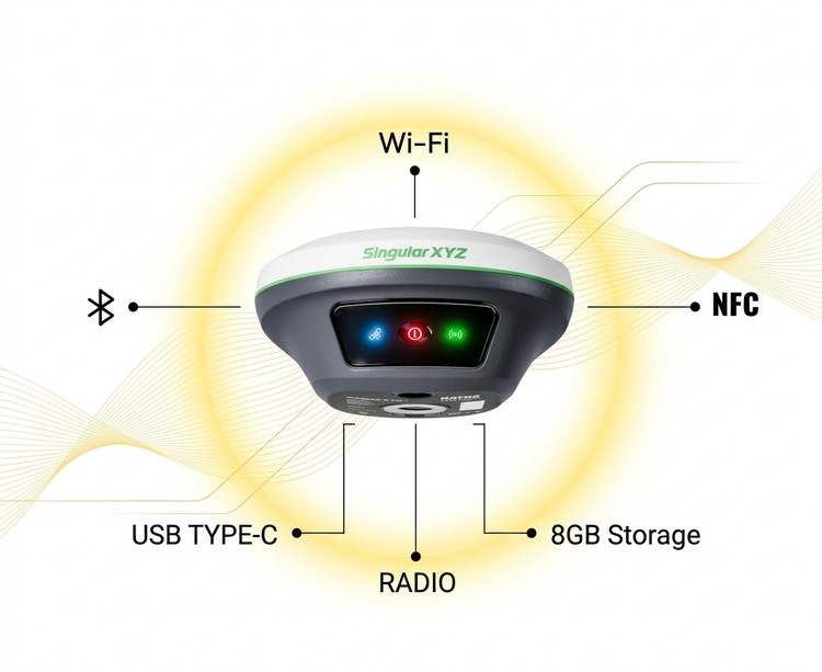 گیرنده GNSS مولتیفرکانس سینگولارXYZ | Horus Visual & Laser
